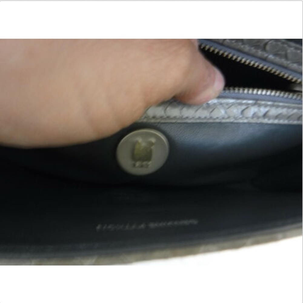 Lai Gray Python Envelope Clutch Purse - image 5